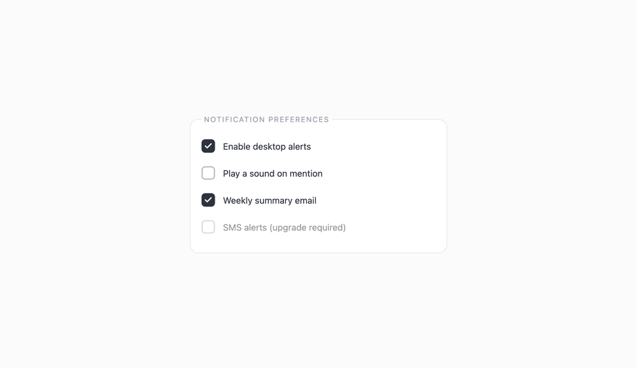 Accessible Focus-Ring Checkbox — preview