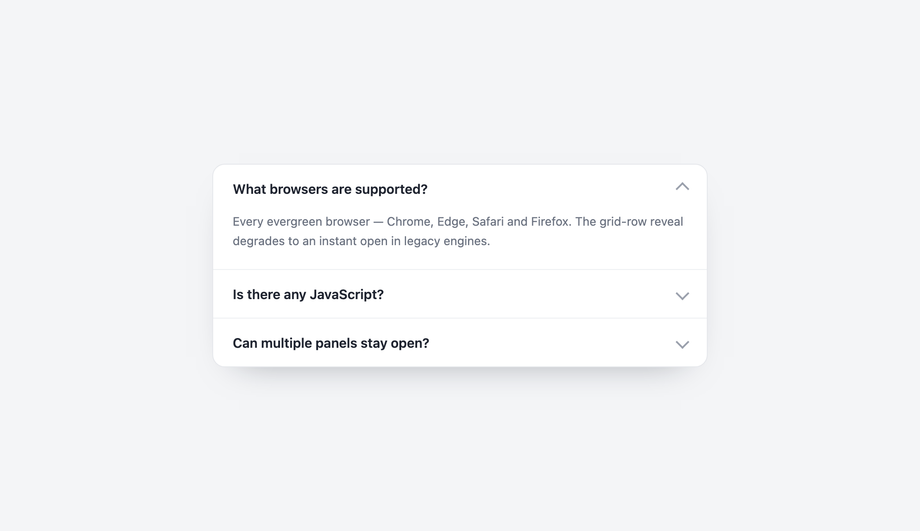 CSS Accordion Grid Reveal — preview