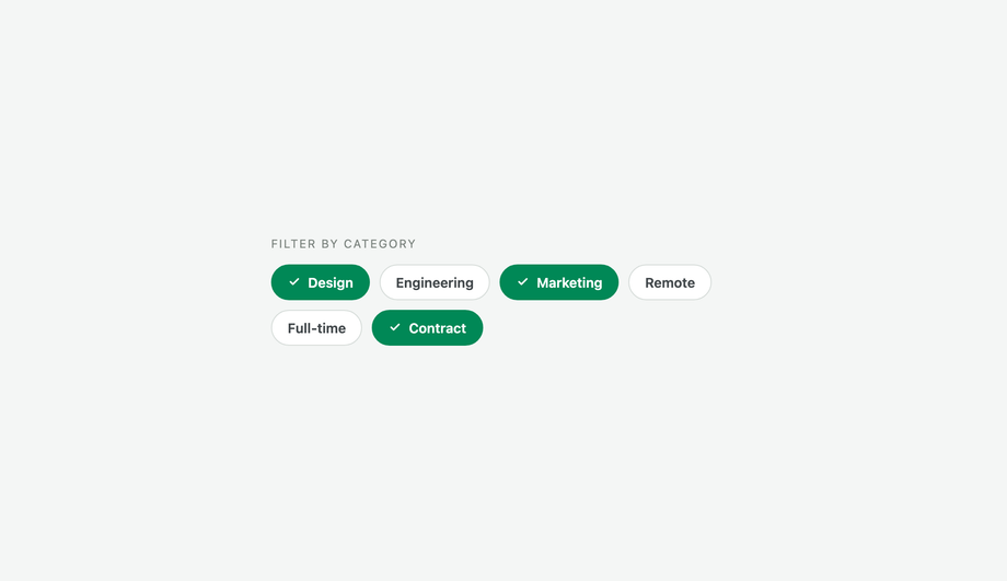 Filter Tag Pill Checkbox — preview