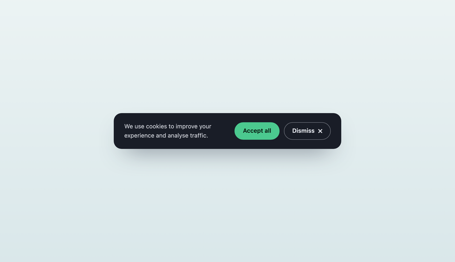 Cookie Consent Banner Dismiss Button — preview