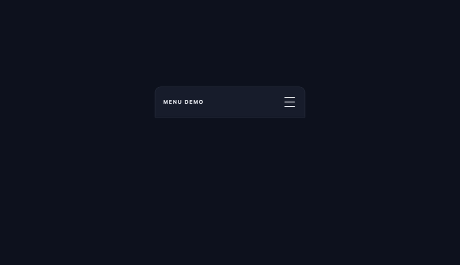 Hamburger to X Morph Close Button — preview