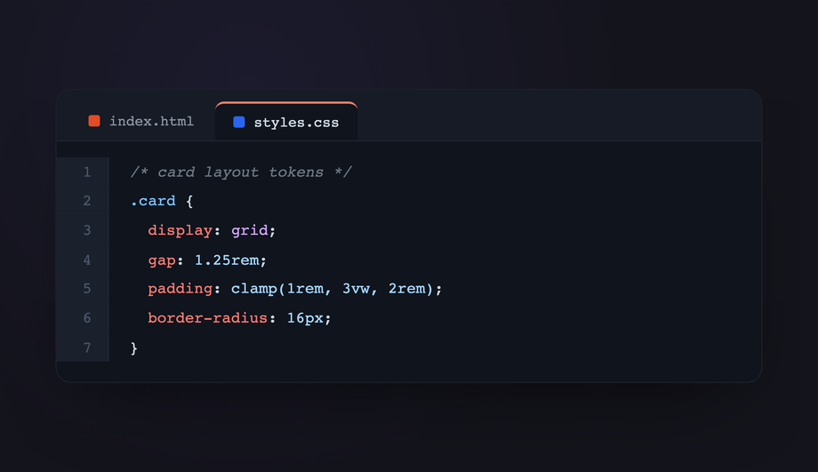 Code Container with Line Numbers and Filename Header — preview