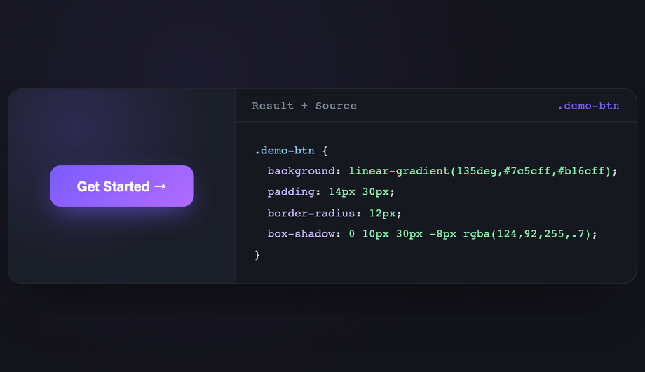 Split-Pane Code + Live Preview Container — preview