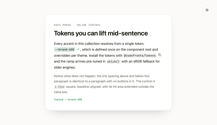 CSS Inline Copy Button Beside Paragraph Text — preview