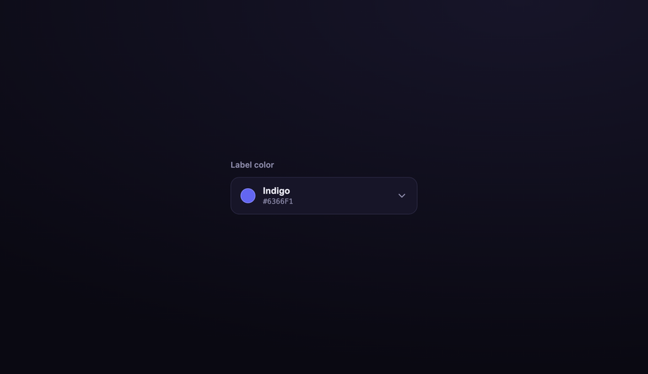 CSS Color Swatch Picker Dropdown — preview