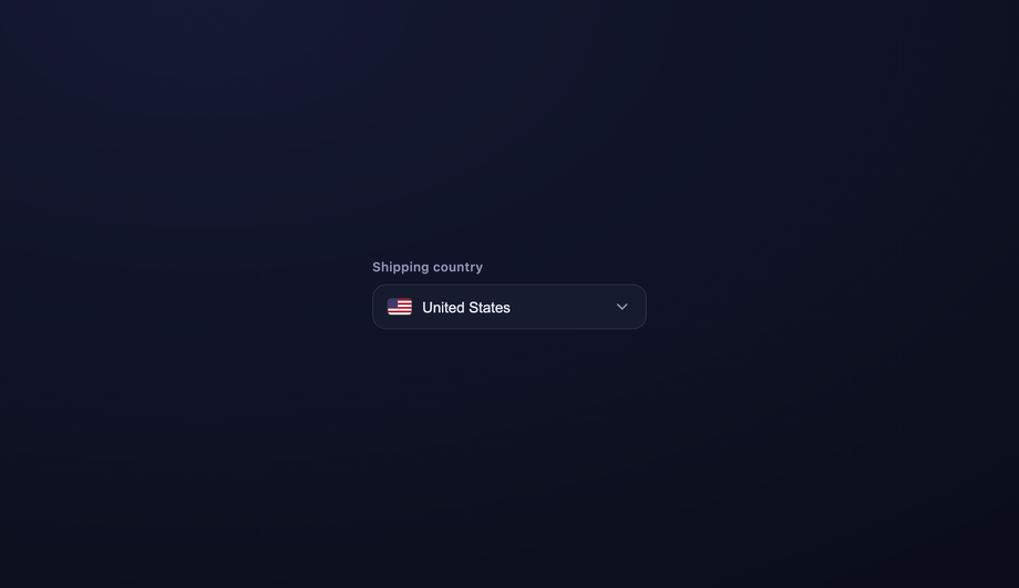 CSS Country Selector Dropdown With Flags — preview