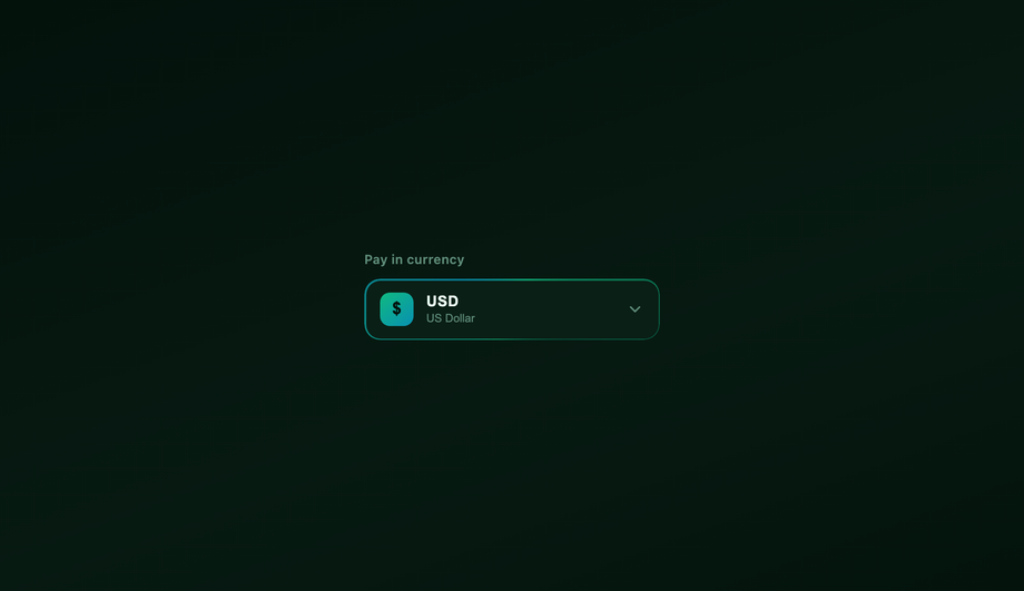 CSS Currency Picker Dropdown With Symbols — preview