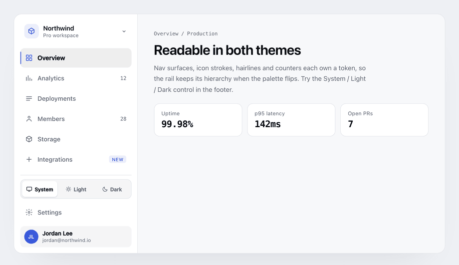 Adaptive Dark Mode Sidebar Navigation — preview