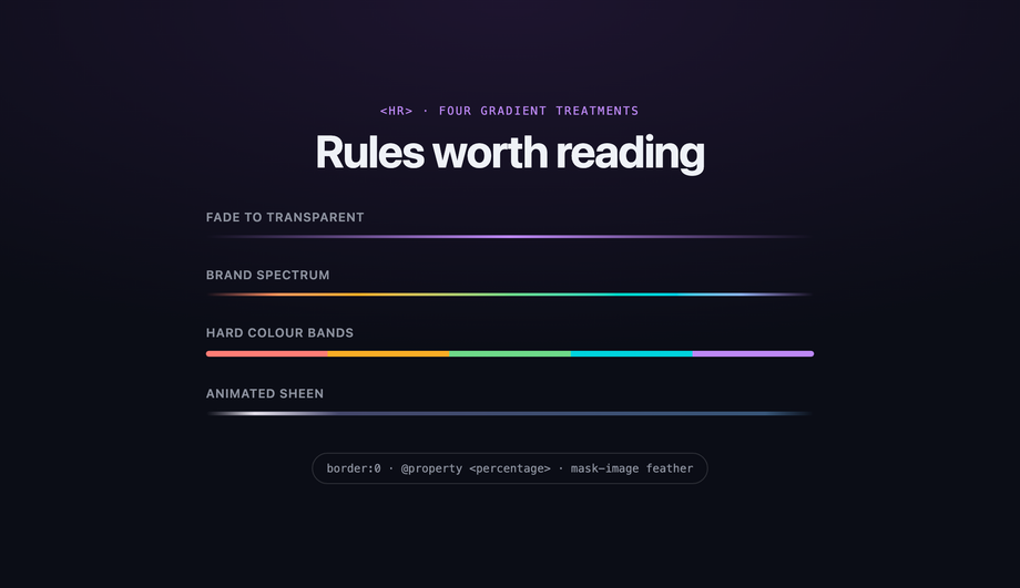 Gradient Horizontal Rule CSS — preview