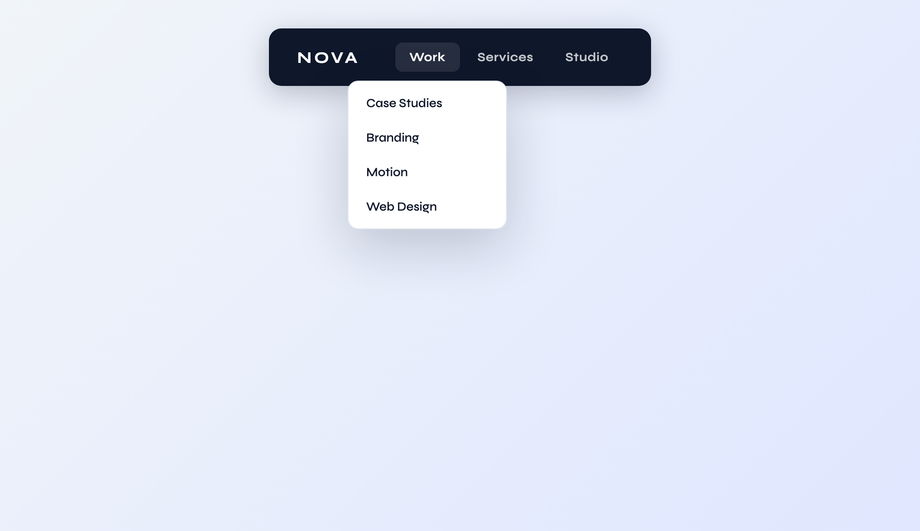 3D Perspective Flip Dropdown — preview