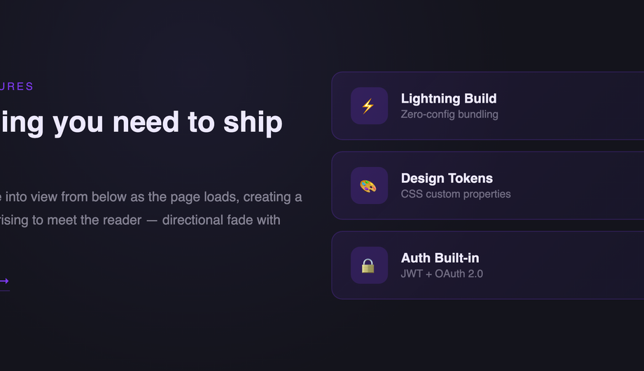 Directional Slide-Fade Up — preview
