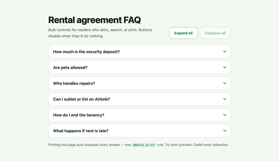 Expand All / Collapse All Button FAQ — preview