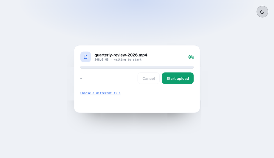 File Upload Progress Bar — preview