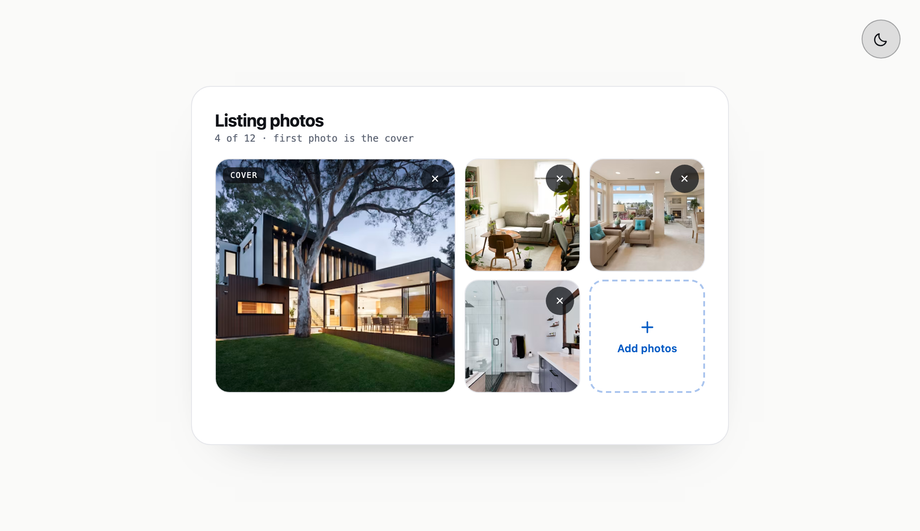 Multi-Image Upload Grid — preview