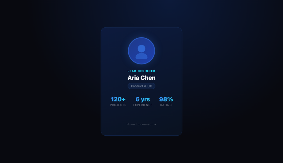 Meet the Team Bio Card — preview