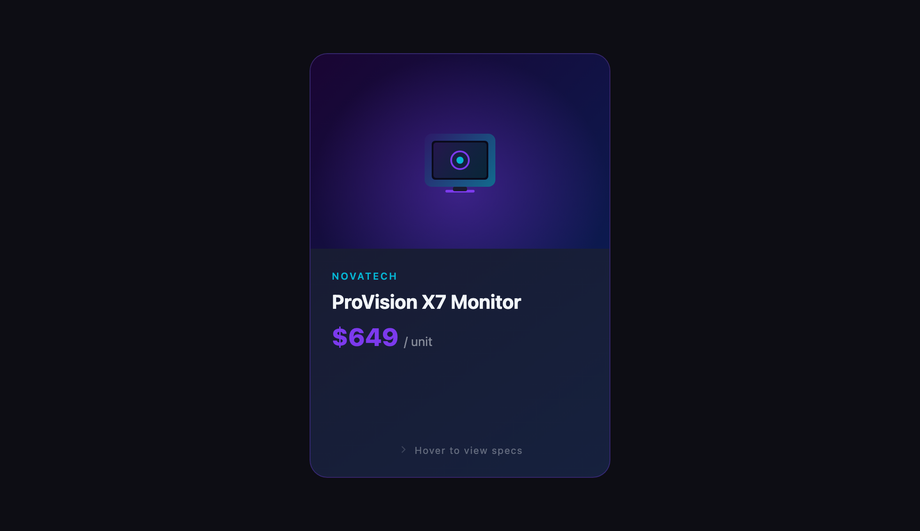 Product Feature Comparison Flip Card — preview