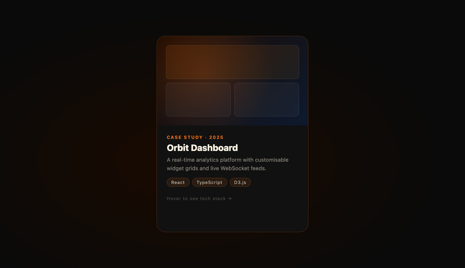 Skill Rating Portfolio Card — preview