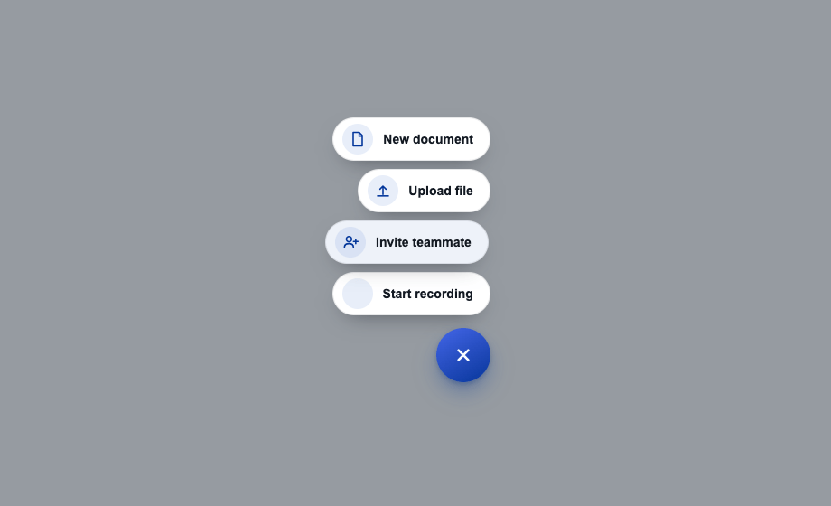 Accessible WAI-ARIA Floating Action Button (WCAG 2.2) — preview