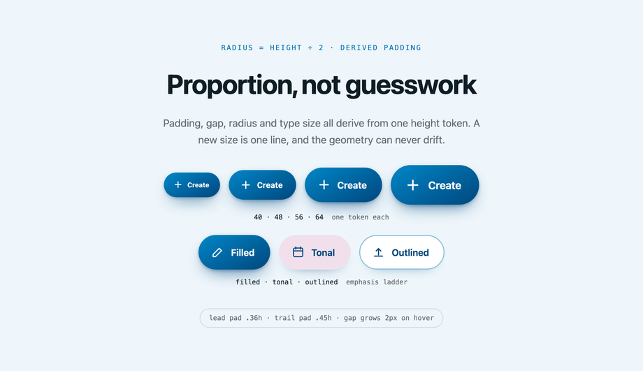 Pill-Shaped FAB with Icon and Text Label CSS — preview