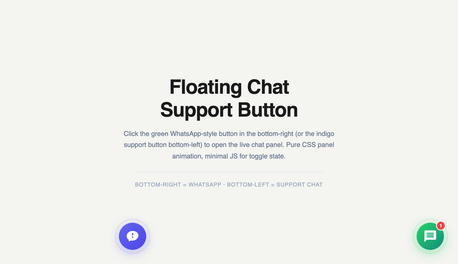 Floating Chat Widget — preview