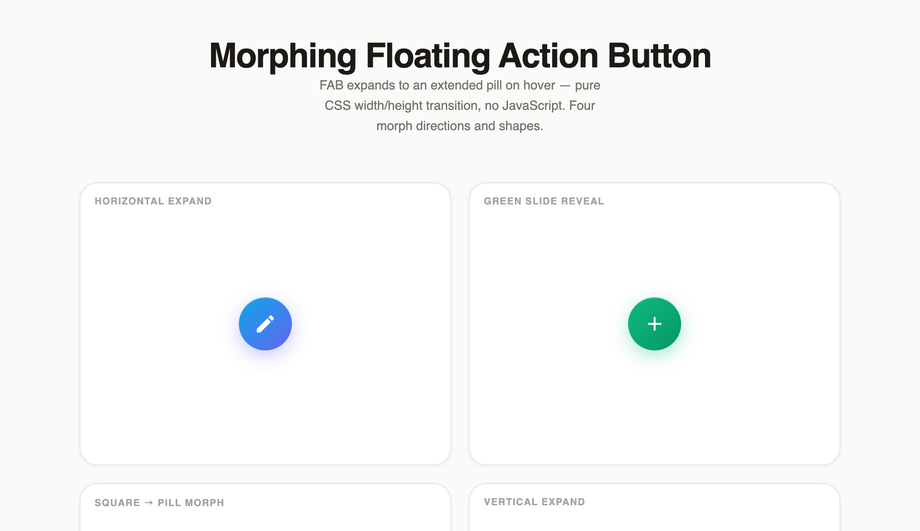 Morph Expand FAB — preview