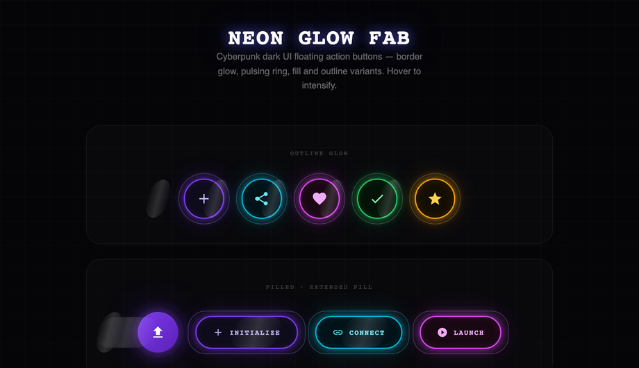 Neon Glow FAB — preview