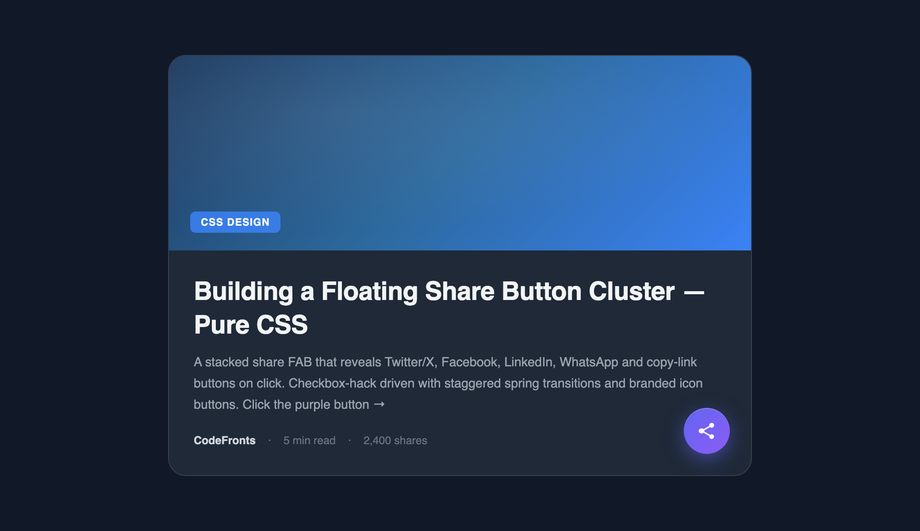 Social Share FAB — preview