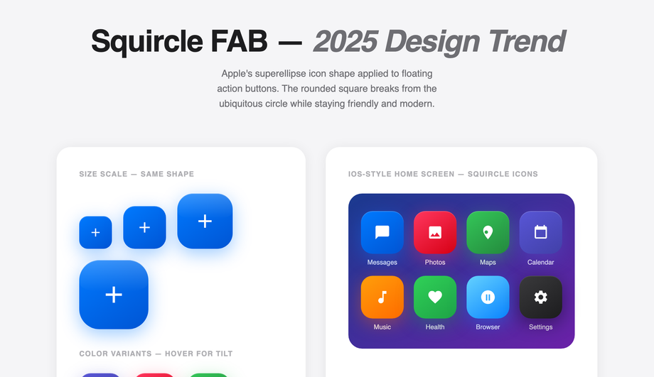 Squircle FAB — preview