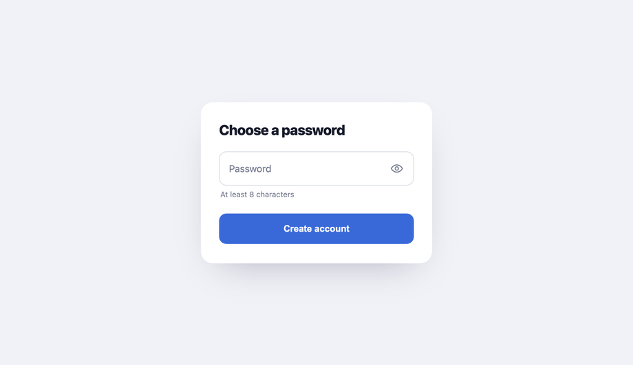 Password Input with Show/Hide Toggle and Floating Label — preview