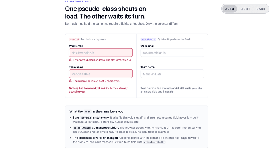 Modern User Invalid Form Fields — preview