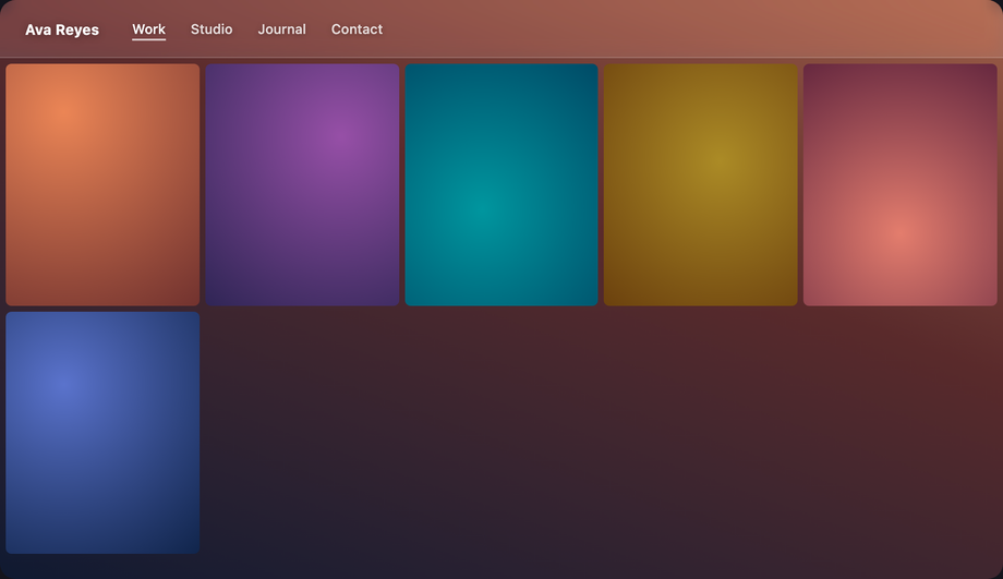 Minimalist Portfolio Navbar — preview