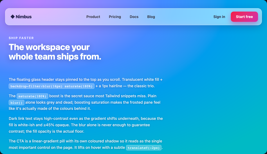 Modern SaaS Landing Page Header — preview