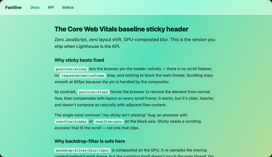 Pure CSS Lightweight Implementation — preview
