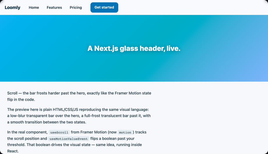 React / Next.js Component Pattern — preview