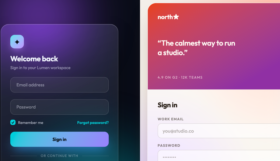 Glassmorphism Login Card CSS — preview