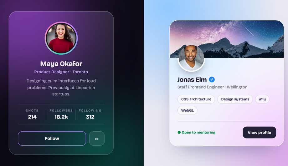 Glassmorphism User Profile Card HTML CSS — preview