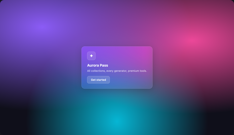 Glass Card — preview