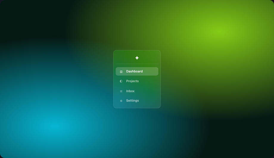 Glass Sidebar — preview