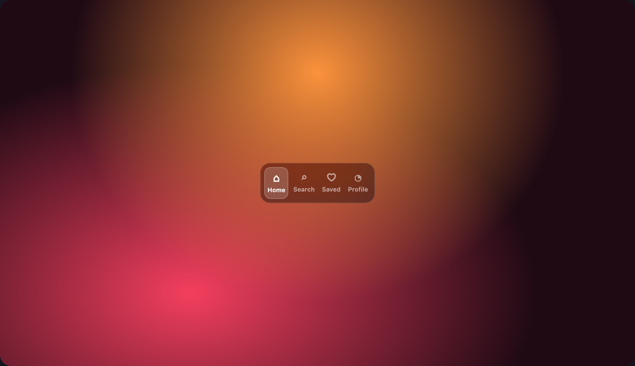 Glass Tab Bar — preview