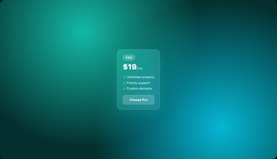 Pricing Glass — preview