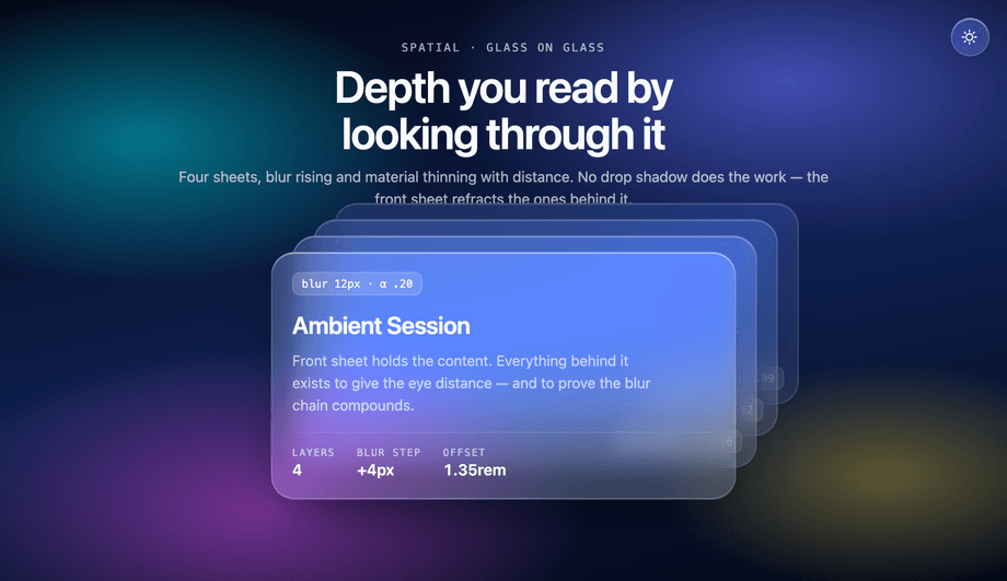 visionOS Depth Layer Stack — preview