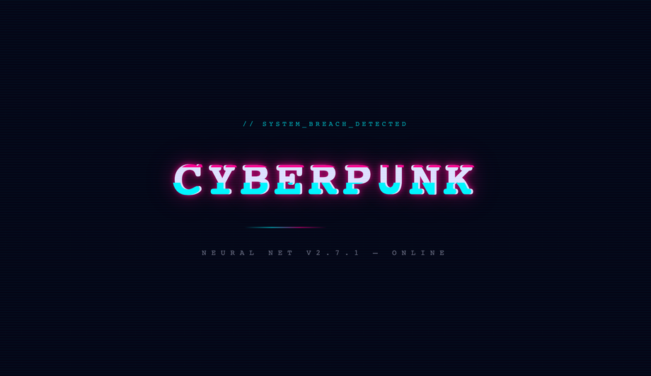 CSS Cyberpunk Glitch Text — preview
