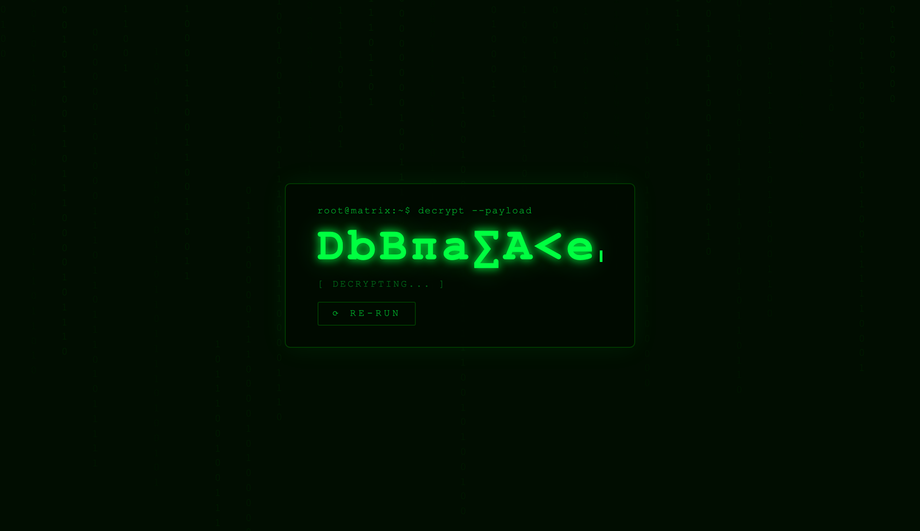 Matrix Text Scramble Glitch — preview