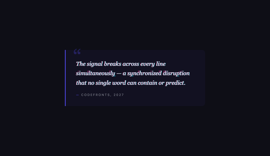 Multi-Line Glitch Paragraph — preview