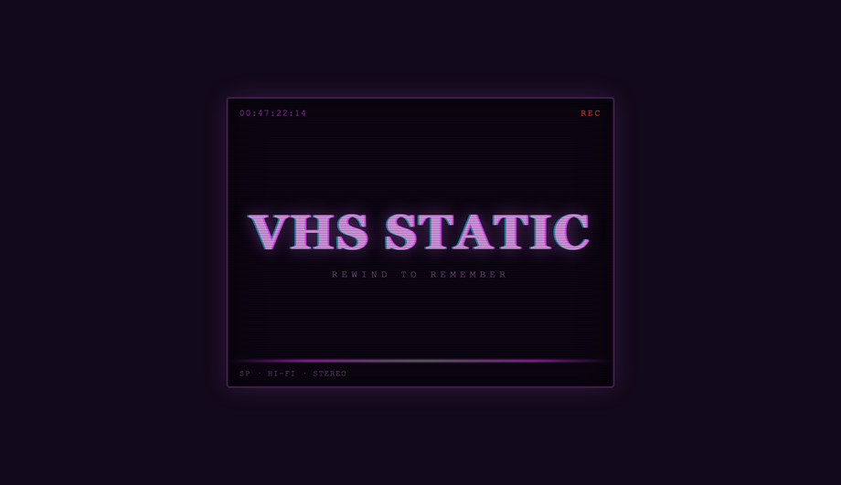 Retro VHS Scanline Glitch — preview