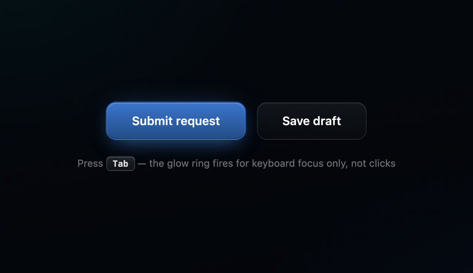 Accessible Glowing Focus State Button (WCAG-Ready) — preview