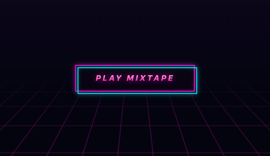 Retro 80s Synthwave Dual Neon Glowing Button — preview