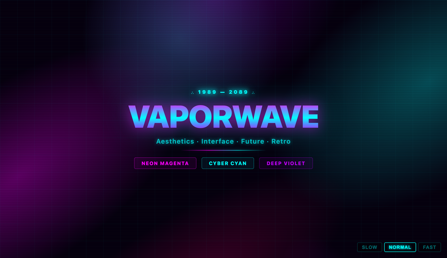 CSS Retro Vaporwave Cyberpunk Mesh — preview
