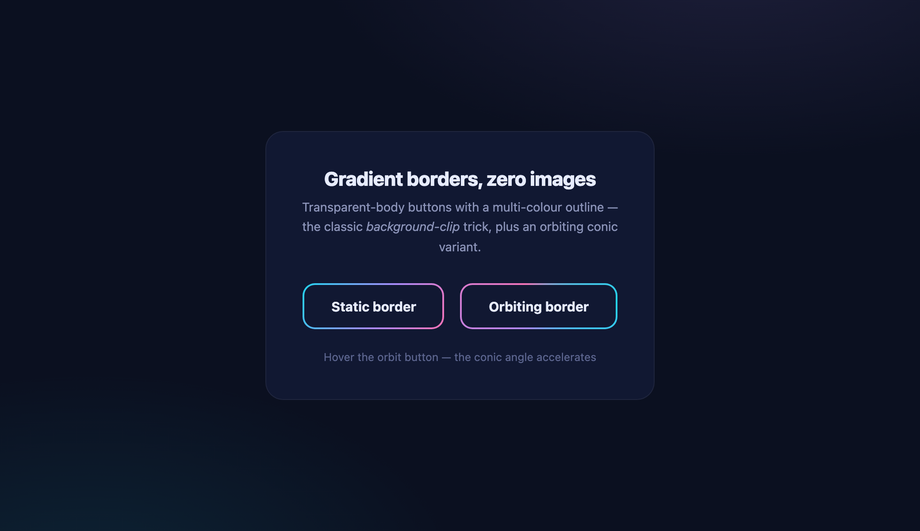 CSS Gradient Border Button — preview