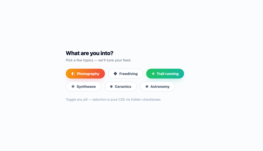 CSS Gradient Pill Button — preview